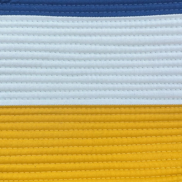 Maechen Marie Striped Fabric Shoulder Bag in Navy, White and Gold - Picture 5 of 5